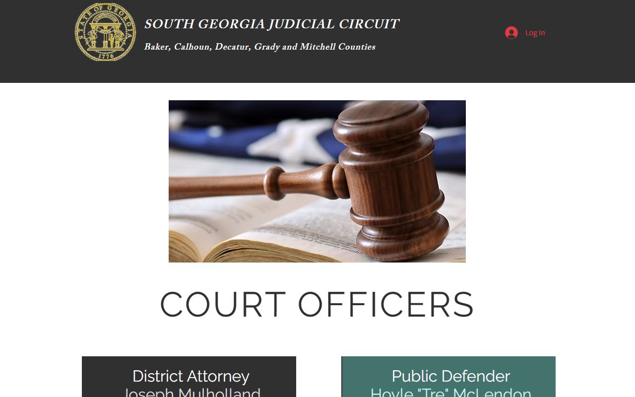 Baker County criminal court records South Georgia Judicial Circuit court officers