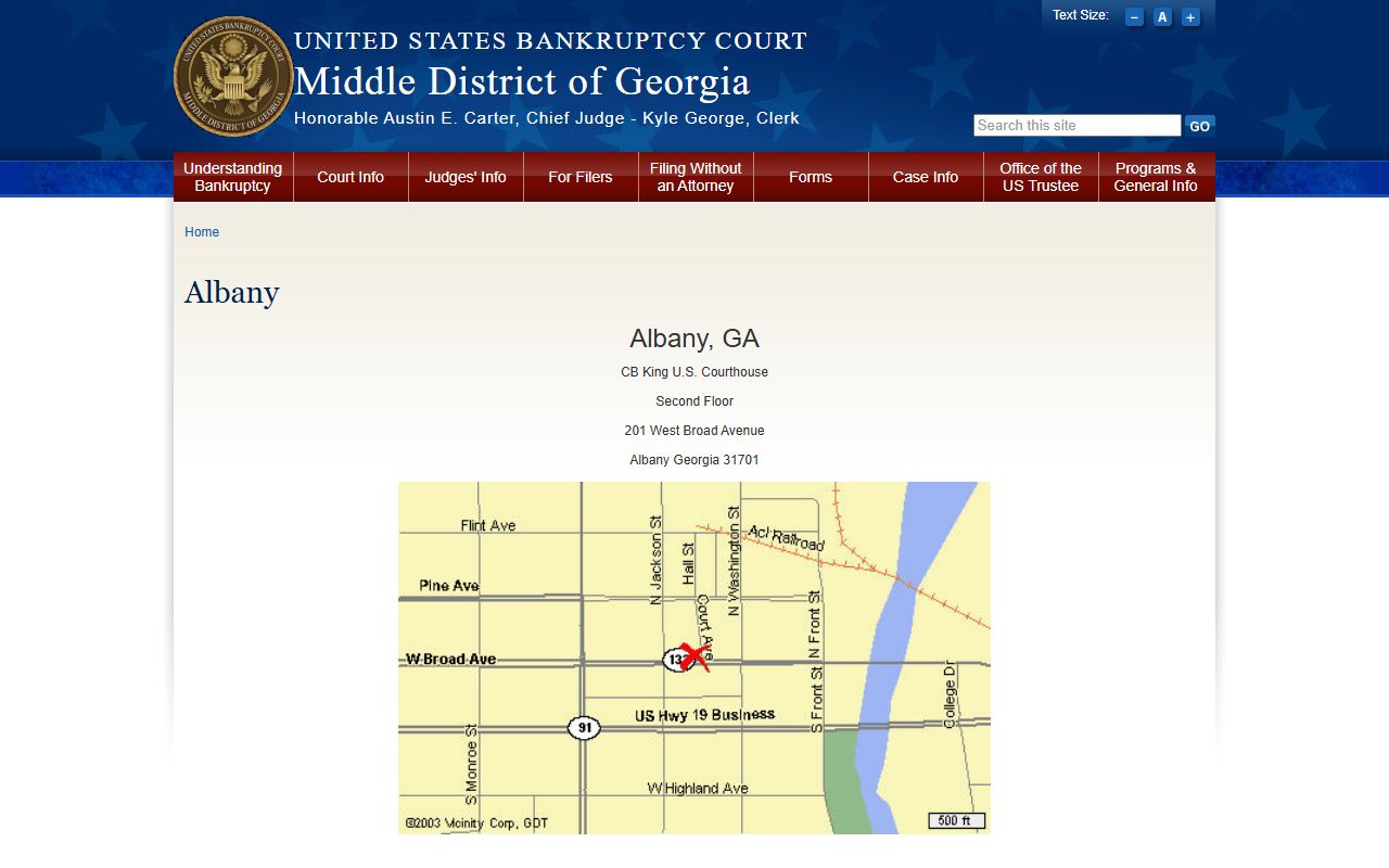 Baker County Superior Court records bankruptcy court Albany page
