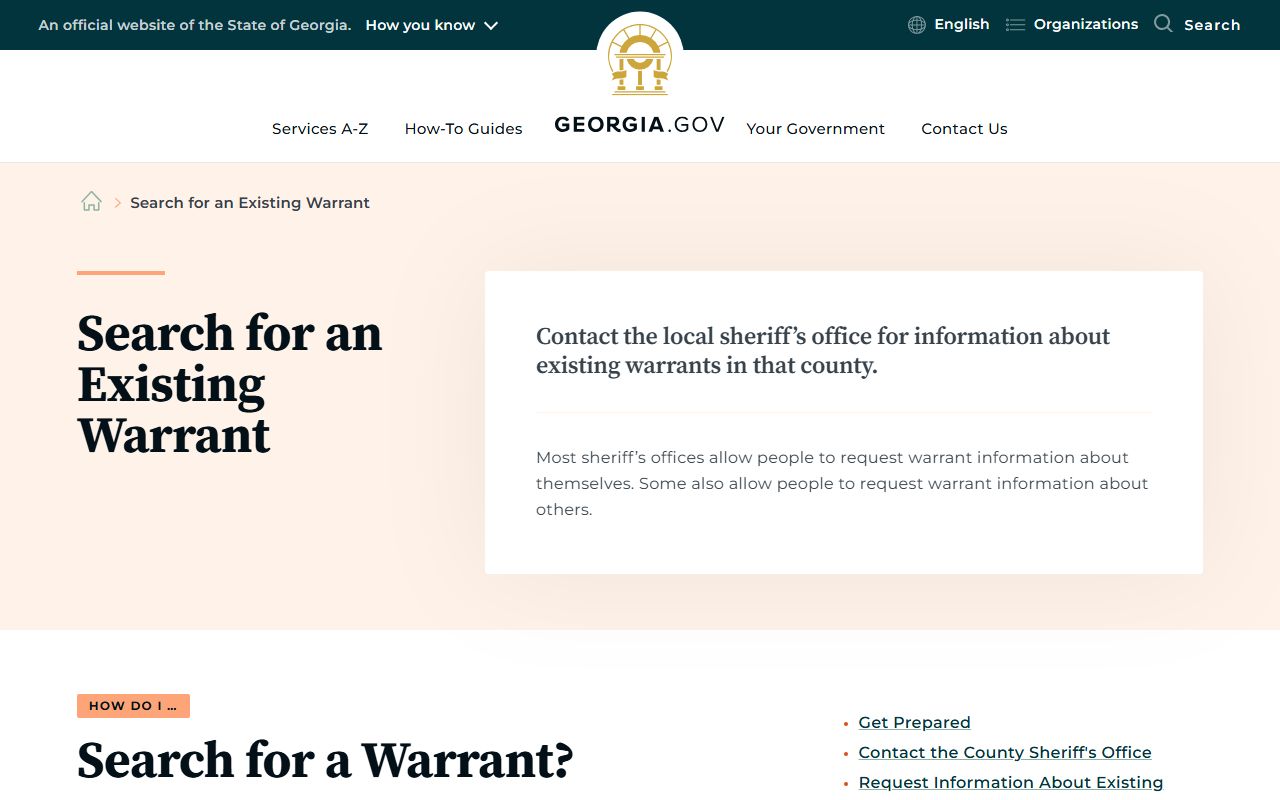 Baker County warrant records Georgia warrant search guidance